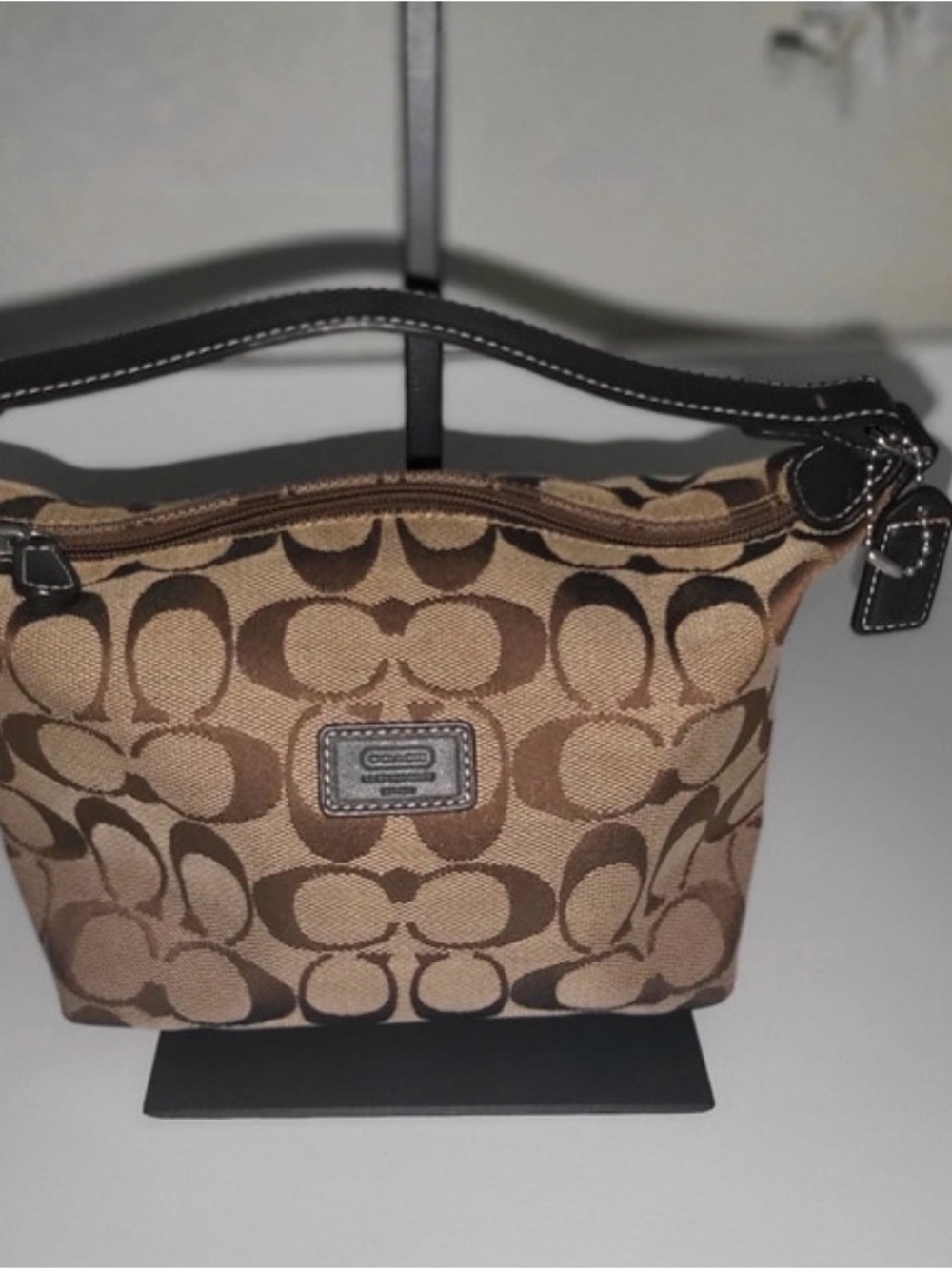 Coach Brown Signature Canvas Shoulder Bag Vintage Y2K